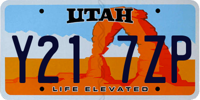 UT license plate Y217ZP