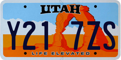 UT license plate Y217ZS