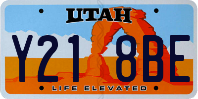 UT license plate Y218BE