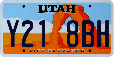 UT license plate Y218BH