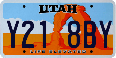 UT license plate Y218BY