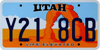 UT license plate Y218CB