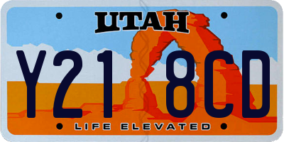 UT license plate Y218CD