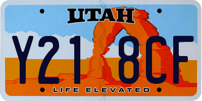 UT license plate Y218CF