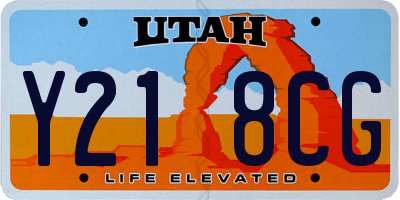 UT license plate Y218CG