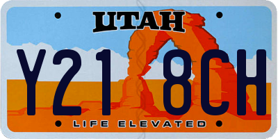 UT license plate Y218CH
