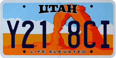 UT license plate Y218CI