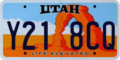 UT license plate Y218CQ