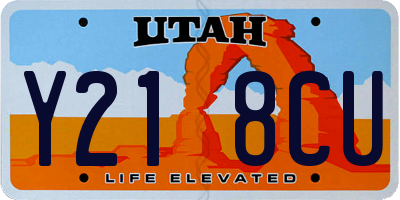 UT license plate Y218CU