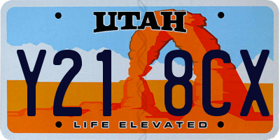 UT license plate Y218CX