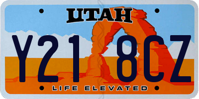 UT license plate Y218CZ