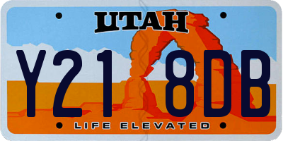 UT license plate Y218DB