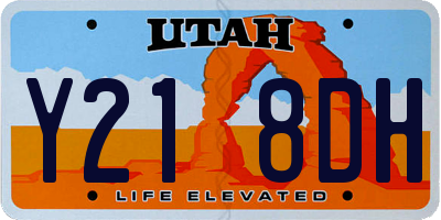 UT license plate Y218DH