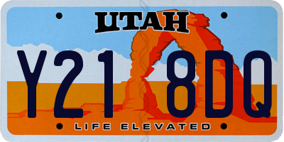 UT license plate Y218DQ