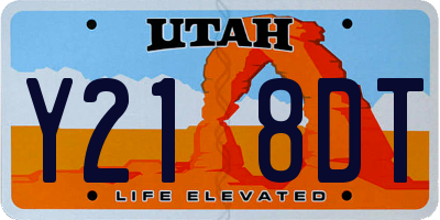 UT license plate Y218DT