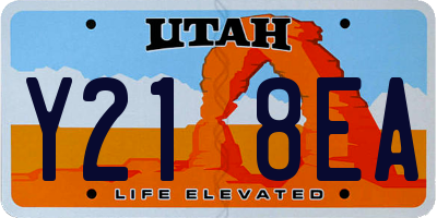 UT license plate Y218EA