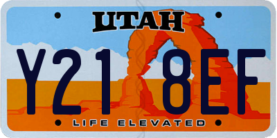 UT license plate Y218EF