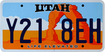UT license plate Y218EH