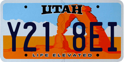 UT license plate Y218EI