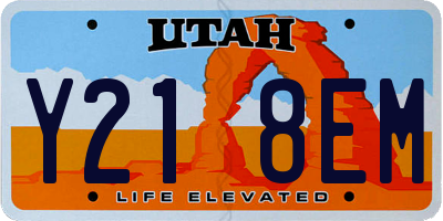 UT license plate Y218EM