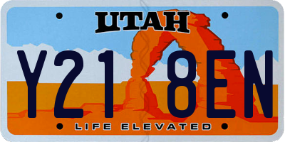 UT license plate Y218EN