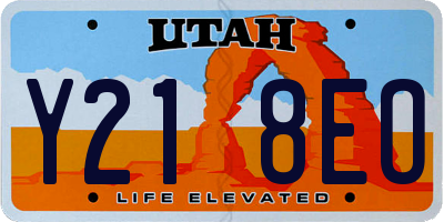 UT license plate Y218EO