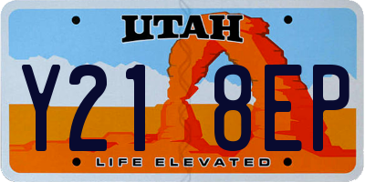 UT license plate Y218EP