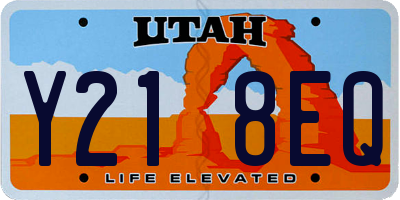 UT license plate Y218EQ