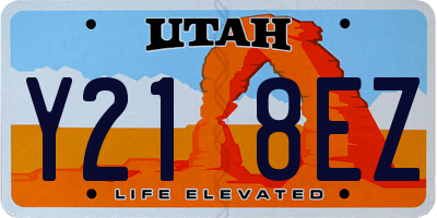 UT license plate Y218EZ