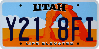 UT license plate Y218FI