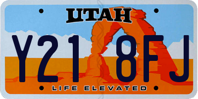 UT license plate Y218FJ