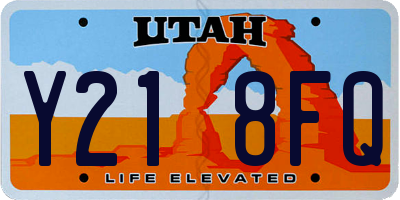 UT license plate Y218FQ