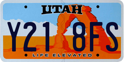 UT license plate Y218FS