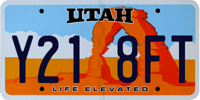 UT license plate Y218FT