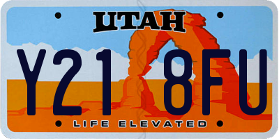 UT license plate Y218FU
