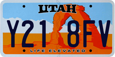 UT license plate Y218FV