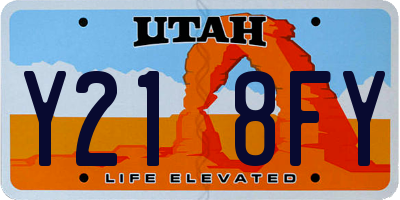 UT license plate Y218FY