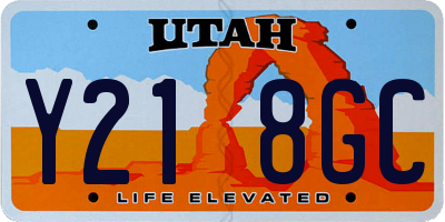UT license plate Y218GC