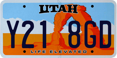 UT license plate Y218GD