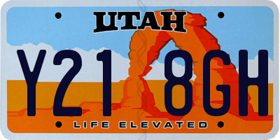 UT license plate Y218GH
