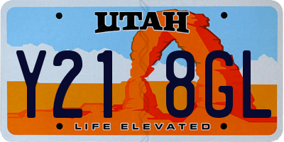 UT license plate Y218GL