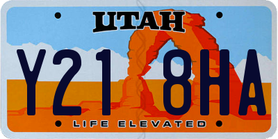 UT license plate Y218HA