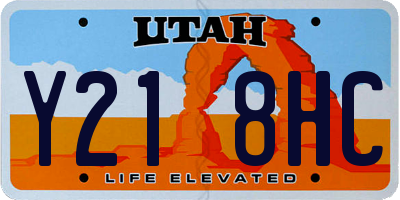 UT license plate Y218HC