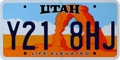 UT license plate Y218HJ