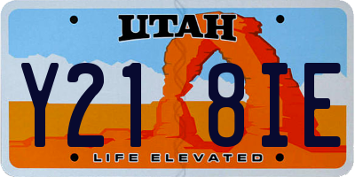 UT license plate Y218IE