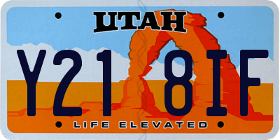 UT license plate Y218IF