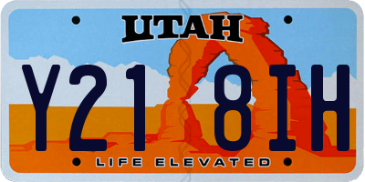 UT license plate Y218IH
