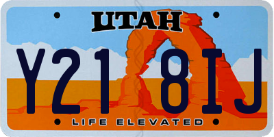 UT license plate Y218IJ