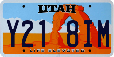 UT license plate Y218IM