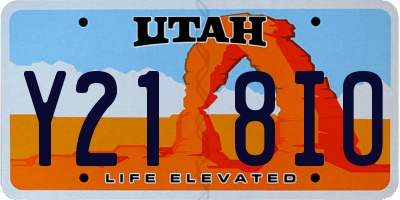 UT license plate Y218IO